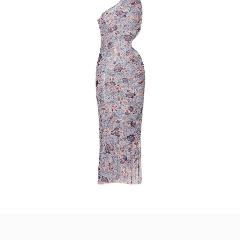 MISA Floral One-Shoulder Dress Retail $350 - Picture 4 of 9